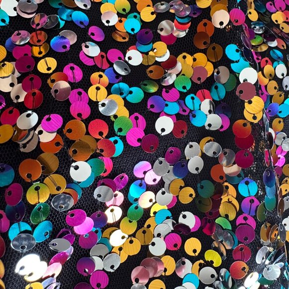 Anna-Kaci Women's Glam Off-Shoulder Multi-Colored Sequin Top Size XL - Picture 11 of 14